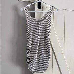 Old Navy Black and White Striped Tank Top